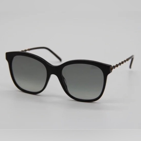 GUCCI WOMENS SQUARE BLACK GOLD GREY SUNGLASSES GG0654S-30008562-001 - Picture 5 of 12